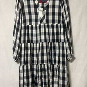 Black and White Plaid Dress